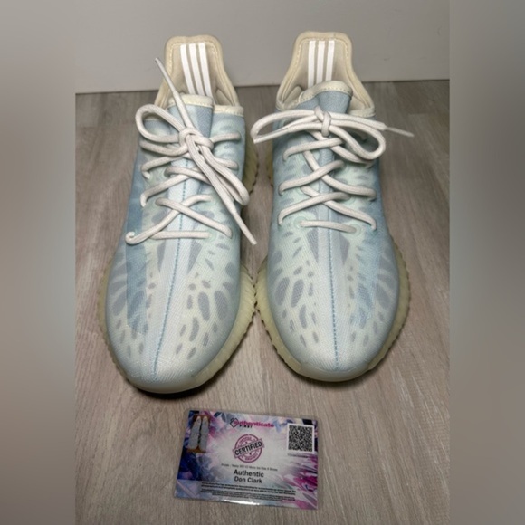 Adidas Yeezy Boost 350 V2 Mono‎ Ice Blue Canvas Shoes Mens 8 - Picture 2 of 12